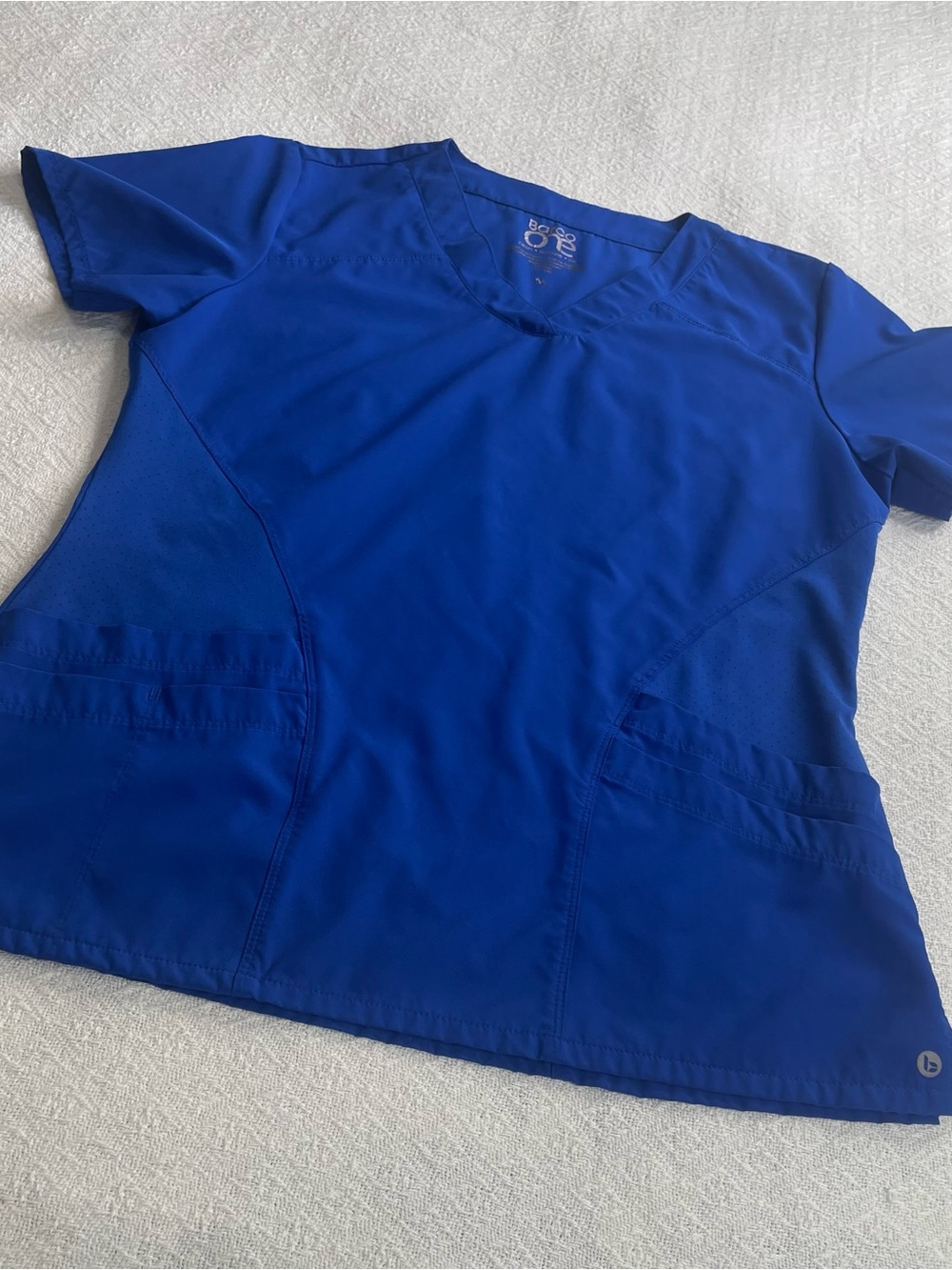 Barco Uniforms V-Neck Scrub Top - Royal Blue Size Medium ~ Medical Staff - Picture 7 of 10